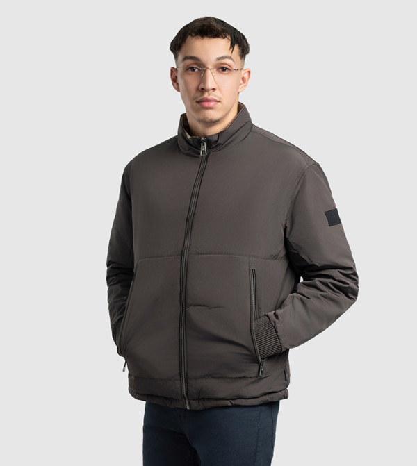 Logo Embroidered Reversible Puffer Jacket