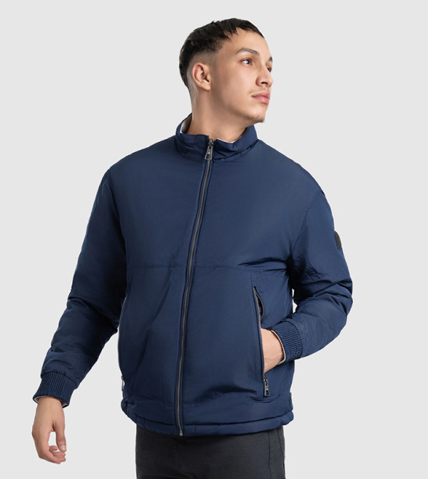 Logo Embroidered Reversible Puffer Jacket