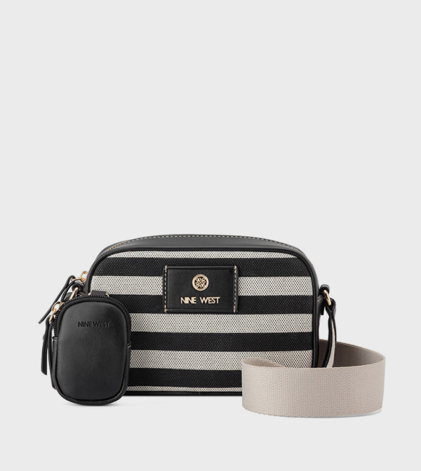 شنطة كروس بودي نسائية مخططة 