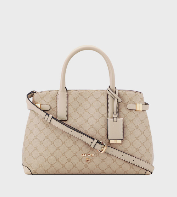 Monogram Patterned Satchel Bag