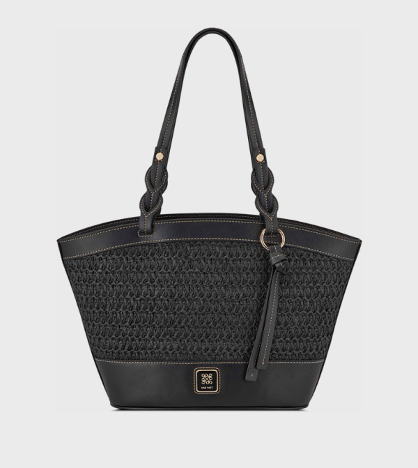 Straw Braided Tote Bag