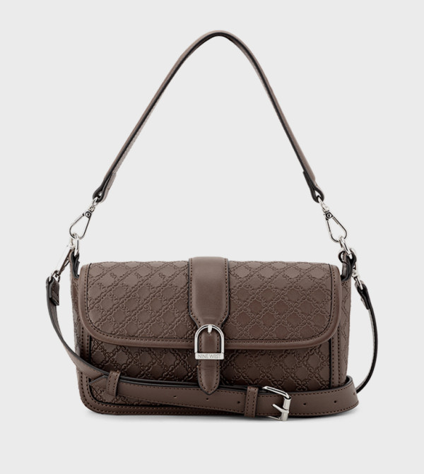 Monogram Debossed Shoulder Bag
