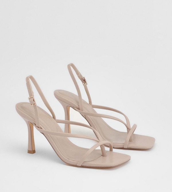 Toe Post Slingback High Stiletto Heel Sandals
