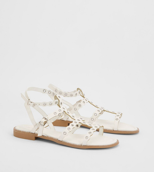 Iyla Faux Leather Studded Gladiator Flat Sandals