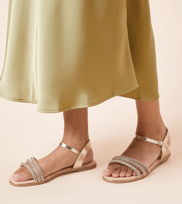 Embellished Flat Sandals