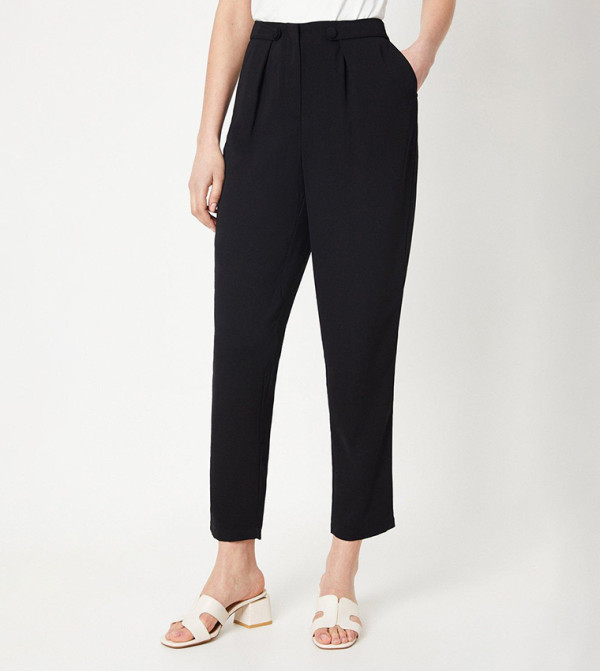 Button Front Slim Fit Trousers
