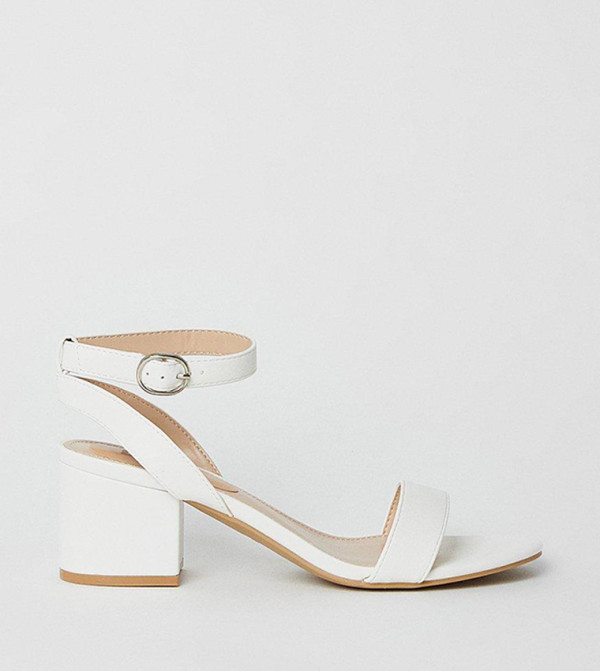 Tommi Barely There Mid Block Heel Sandals