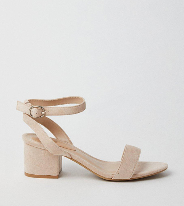 Wide Fit Tommi Barely There Mid Block Heel Sandals