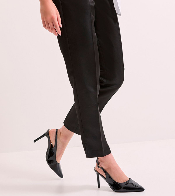 Wide Fit Dash Faux Patent Leather Pointed Toe Pumps
