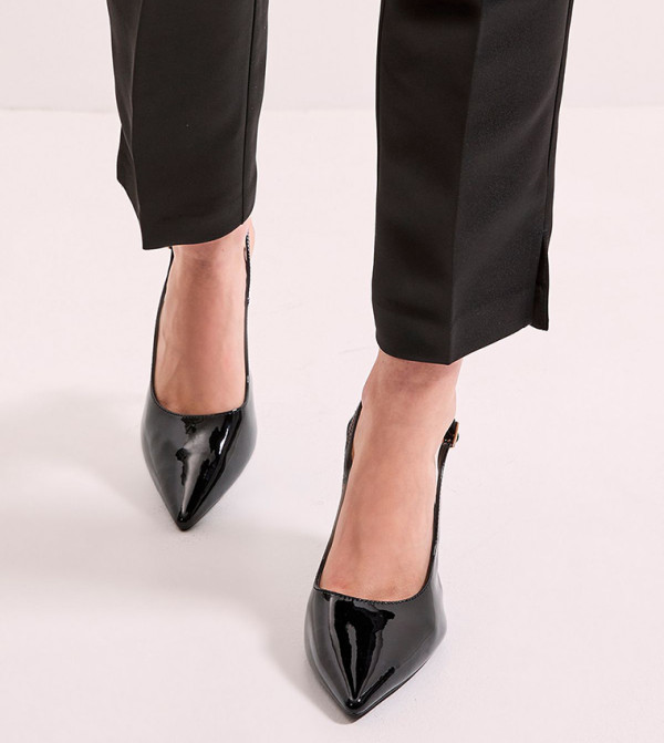 Dash Faux Patent Leather Pointed Toe Pumps