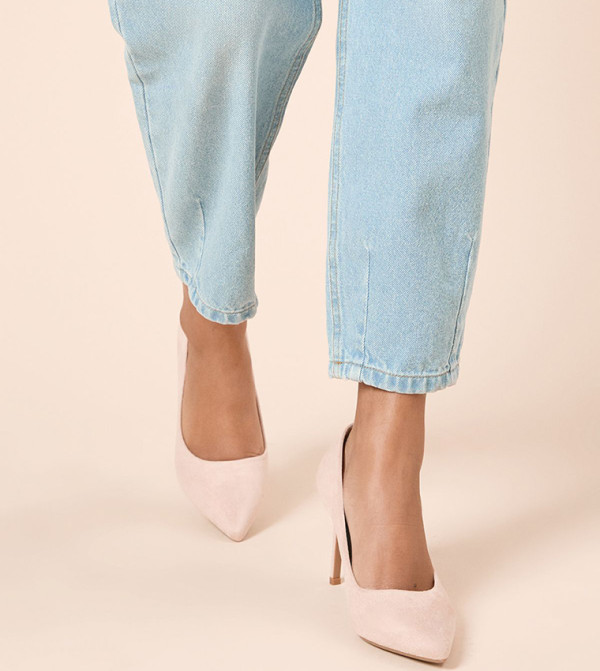 Wide Fit Dash Faux Suede Pointed Toe Pumps