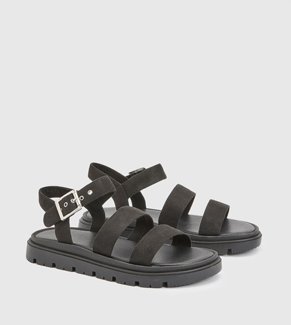 Mara Faux Suede Strappy Footbed Sandals