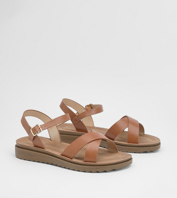 Florinda Cross Strap Comfort Sandals
