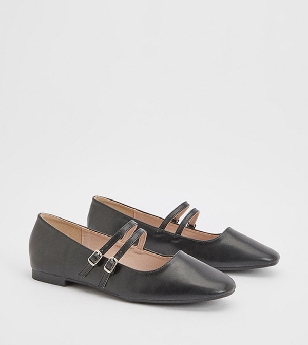 Yara Faux Leather Double Strap Mary Jane Shoes