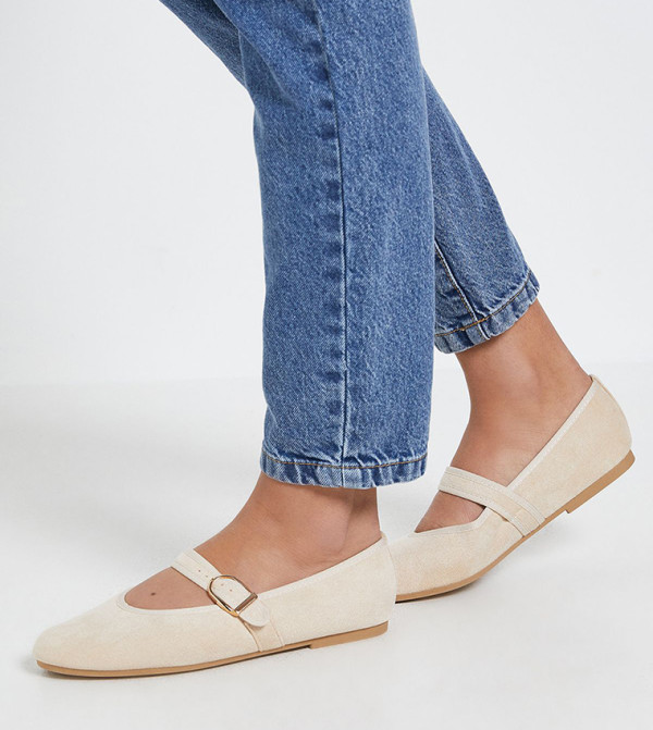 Poppy Faux Suede Mary Jane Shoes
