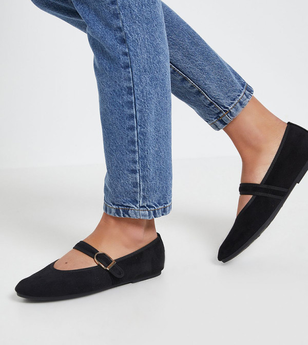 Poppy Faux Suede Mary Jane Shoes