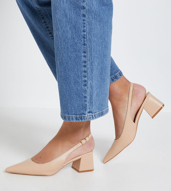 Blanchette Faux Leather Slingback Pumps