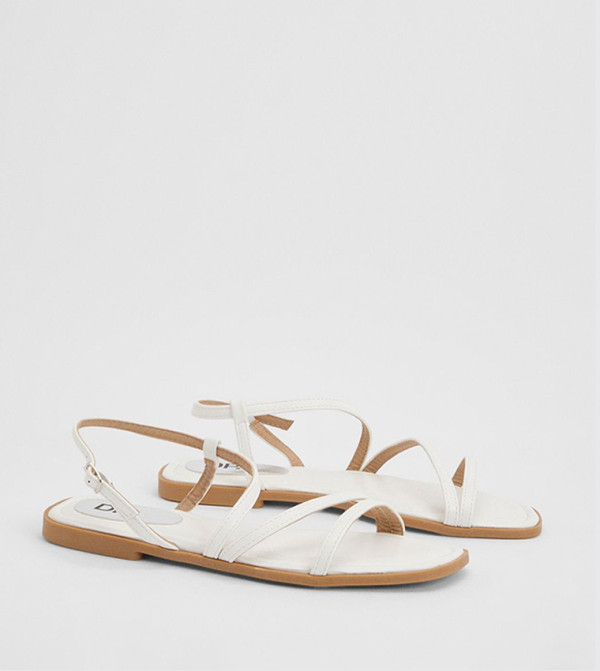 Silvie Faux Leather Strappy Flat Sandals