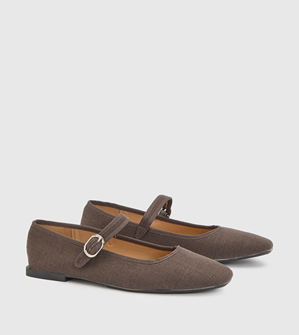 Mina Textile Square Toe Mary Janes