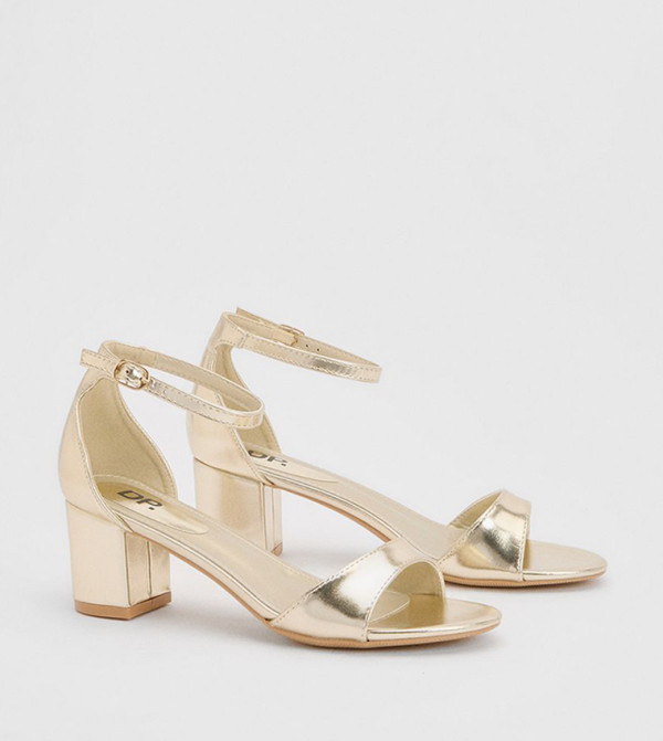 Rory Faux Leather Block Heel Sandals