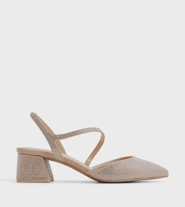 BRIANAH Embellished Block Heel Pumps