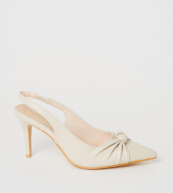 Deja Knot Detail Slingback Stiletto Pumps