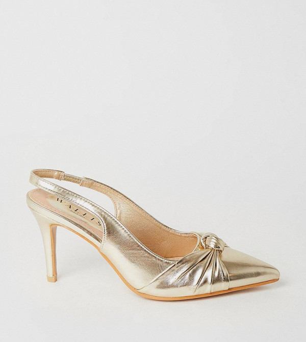 Deja Knot Detail Slingback Stiletto Pumps