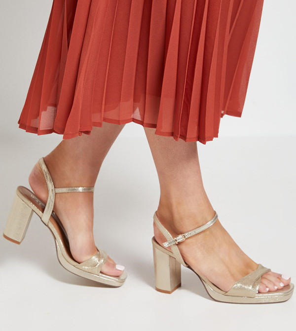 Daniella Soft Twist High Block Heel Sandals