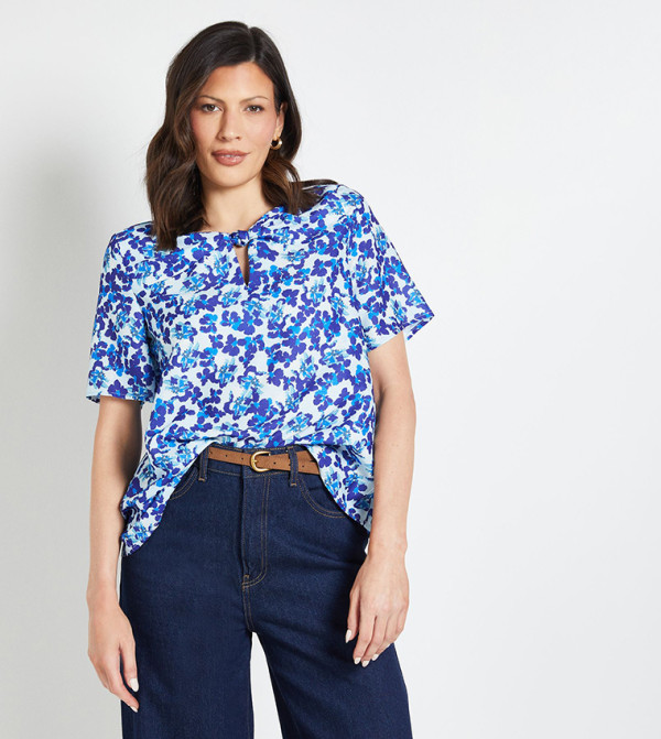Floral Printed Short Sleeves Top