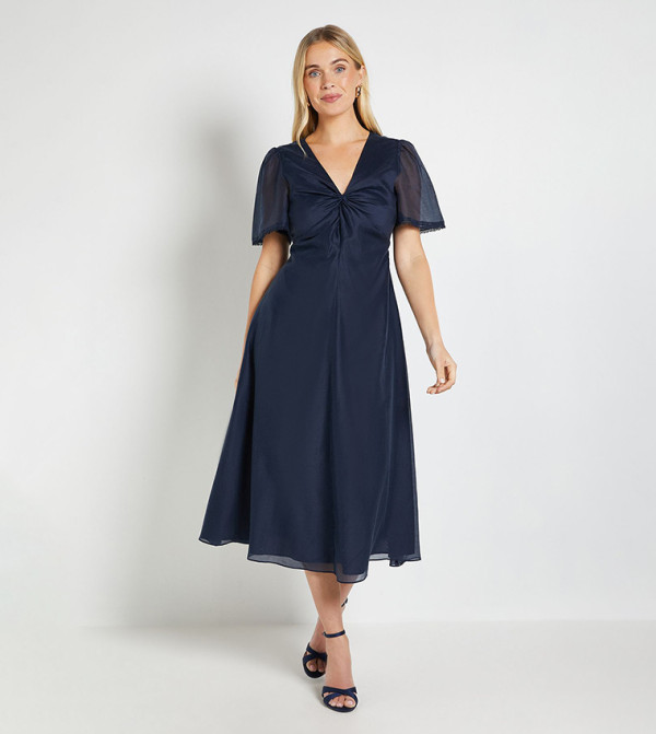 Petite Tencel Twist Midi Dress