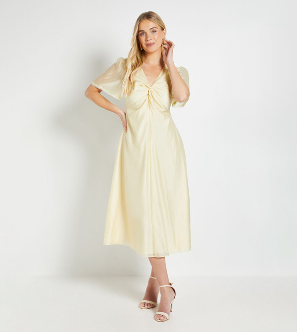 Petite Tencel Twist Midi Dress