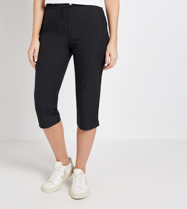 High Waist Crop Capri Trousers