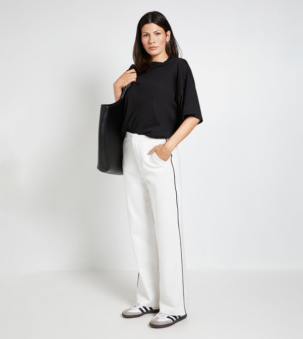 Ponte Side Striped Trousers
