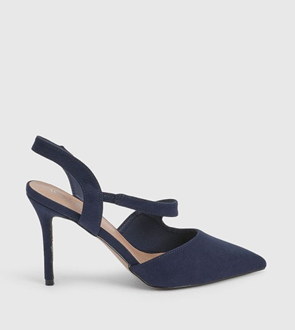 Wide Fit Everly Asymmetric Stiletto Heel Mule Pumps