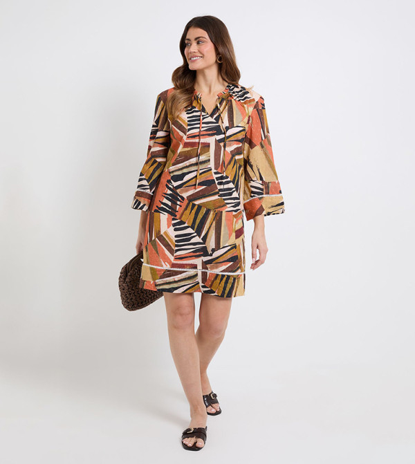 Summer Geo Shift Dress