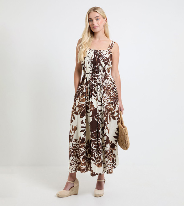 Petite Floral Print Maxi Dress