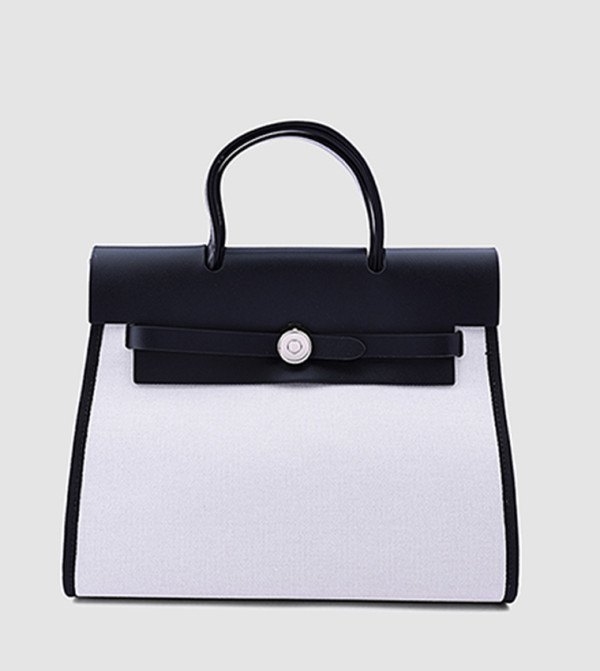 Color Block Top Handle Bag