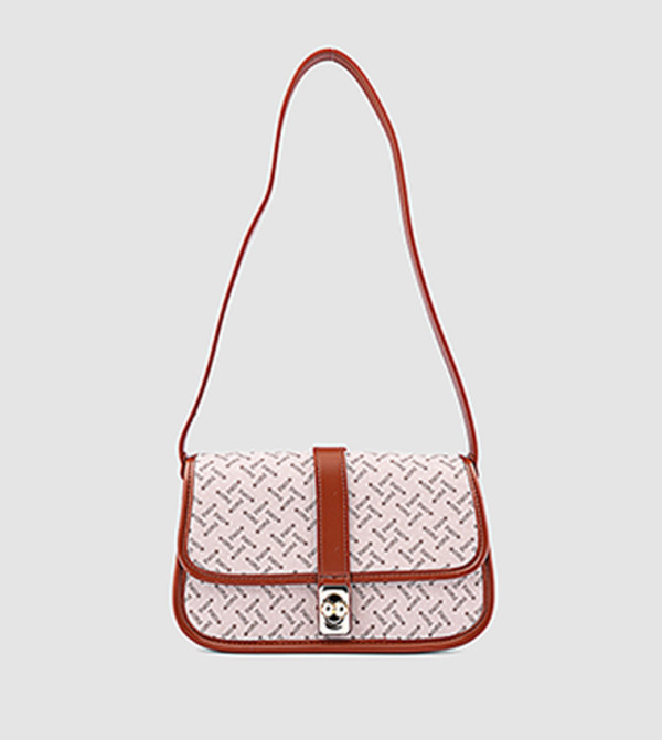 Logo Patterned Shoulder Bag