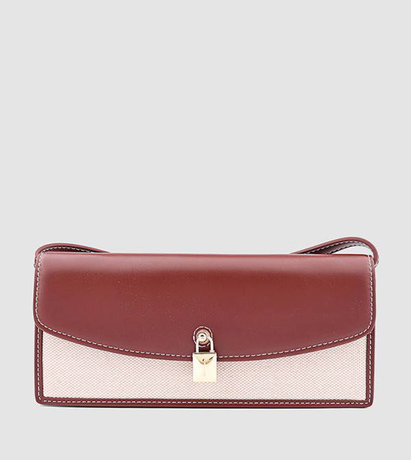 Metal Accent Clutch Bag