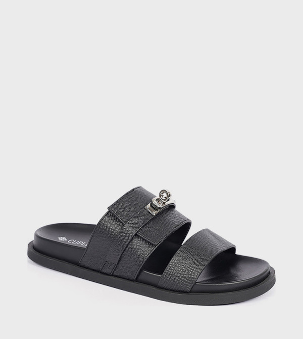 Textured Open Toe Comfort Sandals