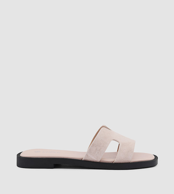 Cut-Out Detail Open Toe Flat Sandals
