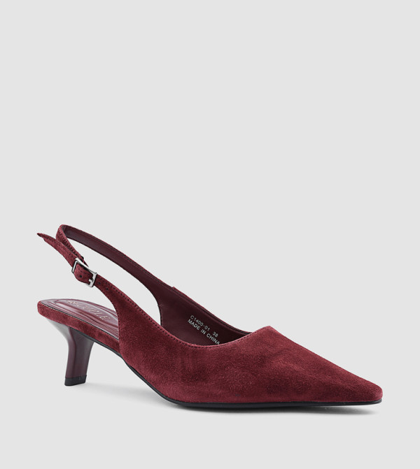 Solid Pointed Toe Slingback Pumps