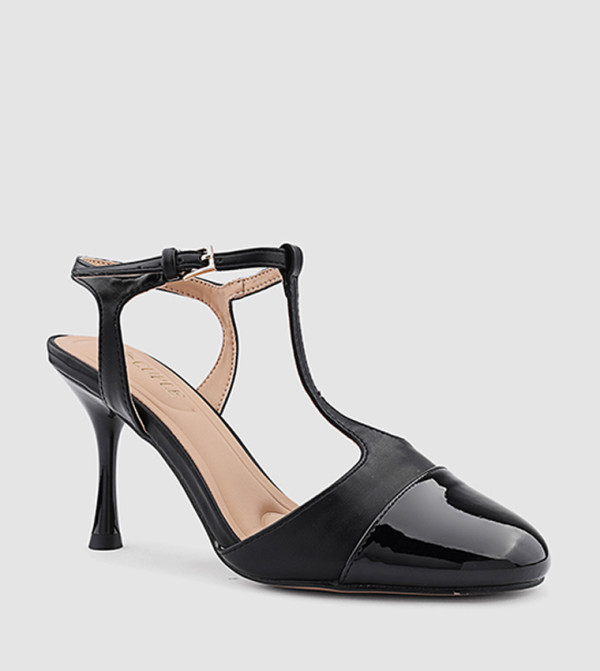 Almond Toe Ankle Strap Pumps