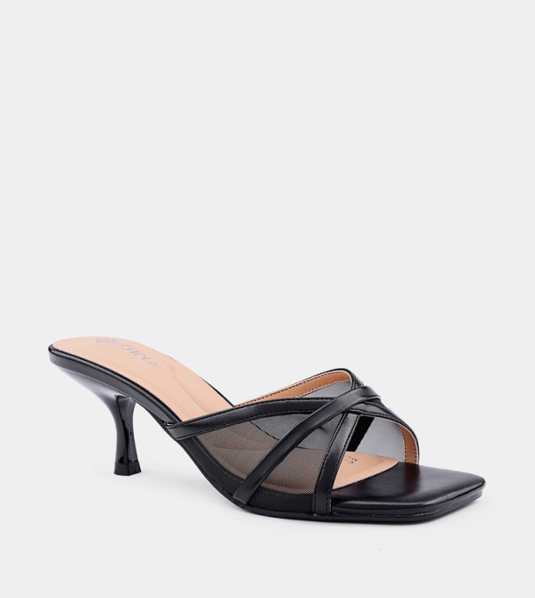Solid Open Toe Heel Sandals