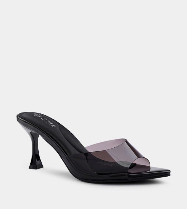 Solid Peep Toe Heel Sandals
