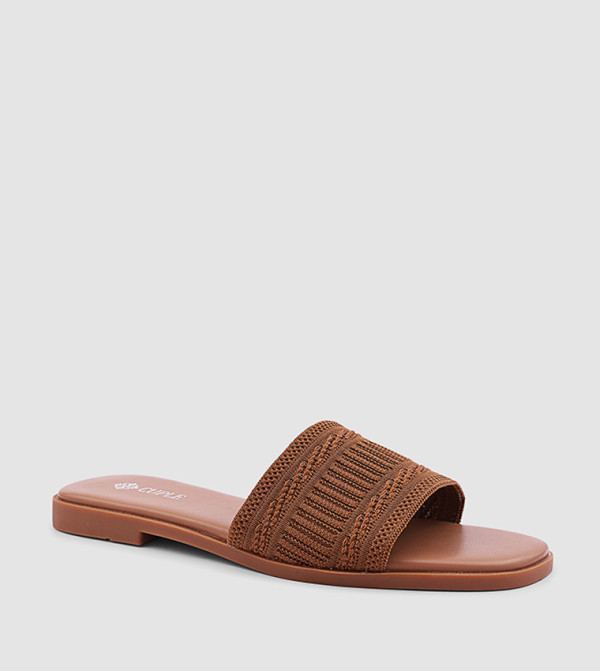 Woven Strap Flat Sandals