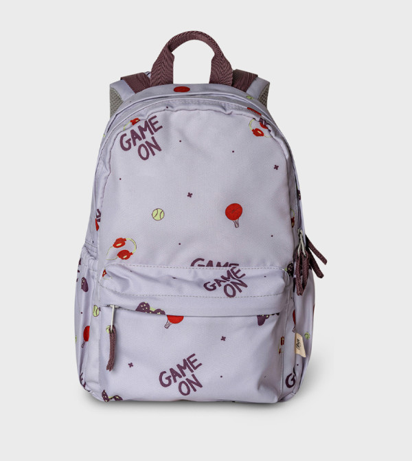 Printed Front Pocket Medium Backpack