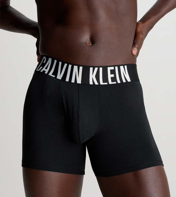 سروال داخلي بخصر مرن بشعار - 3 قطع