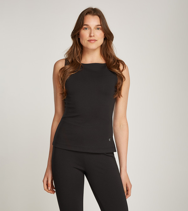 Logo Detail Sleeveless Top