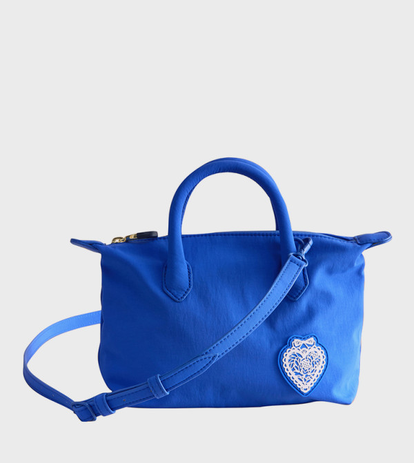 Logo Detail Zippered Tote Bag